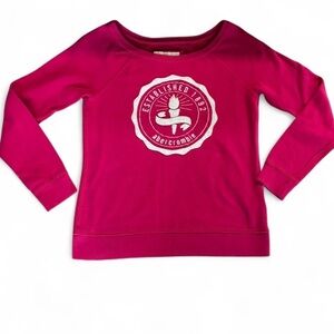 Pink Abercrombie & Fitch sweatshirt with white logo
